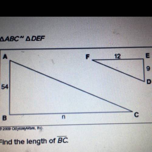 Find the length of BC
•54
•40.5
•72
•108