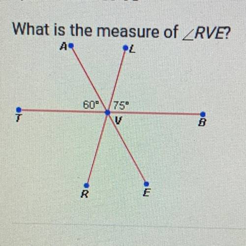 What is the measure of ZRVE?
60°
7
8
mer
R