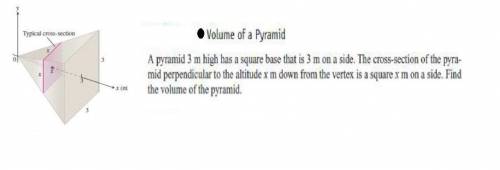 Integral- Volumes by Slicing and Rotation About an Axis..Volume of a Pyramid... Could you help me s