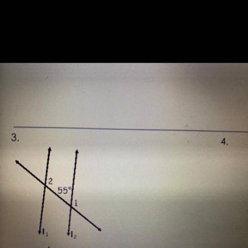 Need to find the angles of <1 and <2.