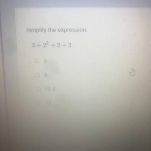 Simplify the expression 3+2^2 / 2+3