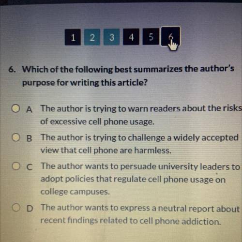 6. Which of the following best summarizes the author's

purpose for writing this article?
A The au
