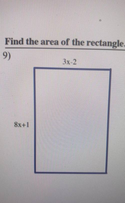 Whats the area of the rectangle?