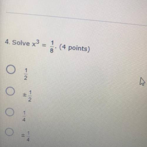 Solve x^3 = 1/8 please i’m dumb and don’t know