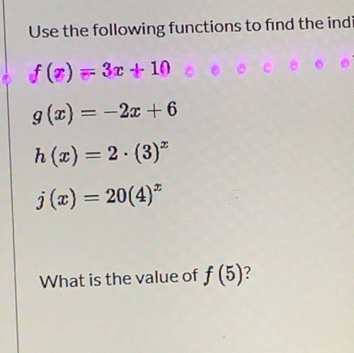What’s the value of f(5)?
