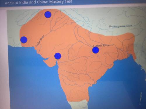 50 points Identify the location of the Harappan civilization on this map of the Indian subcontinent