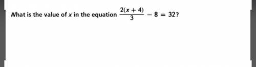What is the value of x in the equation?