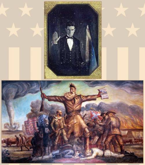 (PLEASE HELP ASAP) How are the two depictions of John Brown similar? How are they different?