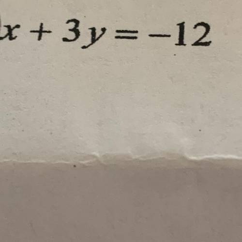 Write the slope intercept form of the equation. 
Y=Mx+b
PLEASE SHOW WORK