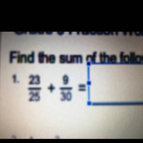 What is the sum of 23/25 + 9/30