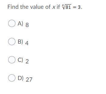 9. Find the value of x if