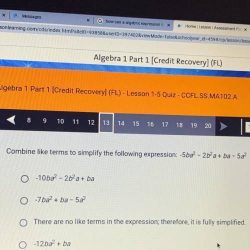 -5 ba^2 - 2b^2a + ba - 5a^2
Can anyone help me ASAP??