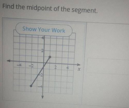 Find the midpoint of the segment.