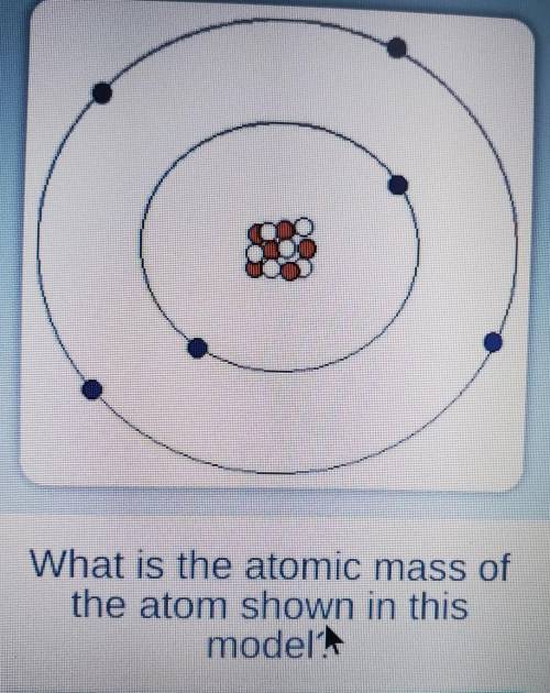 What is the atomic mass of the atom shown in this model