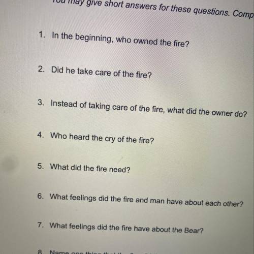 Fire a myth from the Alabama tribe questions