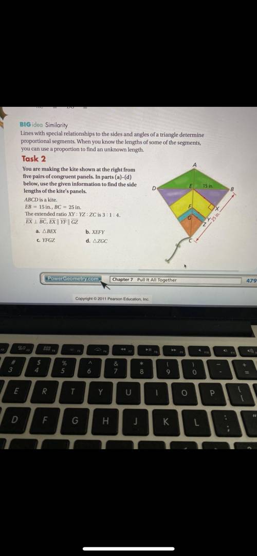 Please Respond ASAPYou are making the kite shown at the right from five pairs of congruent pane