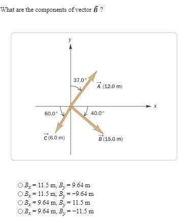 What are the components of vector b