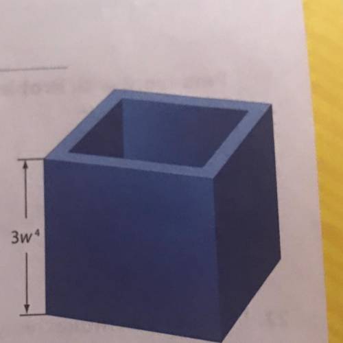Tamara is decorating her patio with a planter in the shape of a

cube like the one shown. Find the