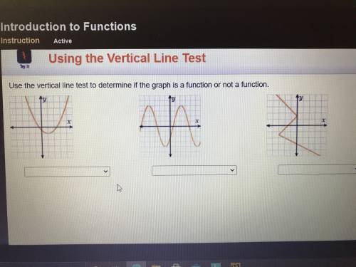 (Actually answer please<3) Using the vertical line test: Use the vertical line test to determine