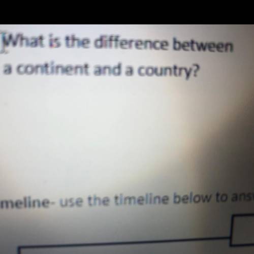 What is the difference between
a continent and a country?