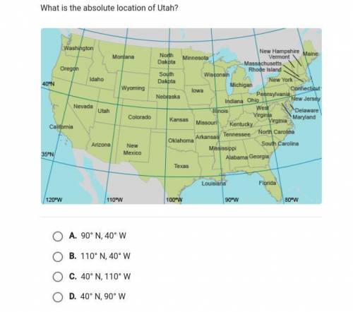 What is the absolute location of utah