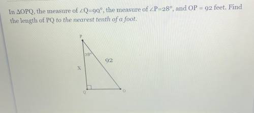 Please help! Using trig to find a side Idk how to do this and I’m tired help!!!