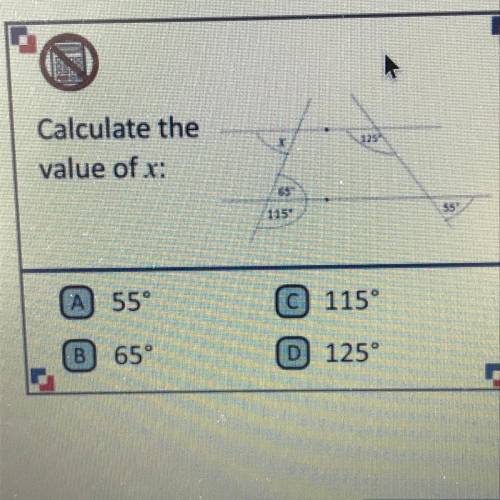 Help ASAP PLEASE 
calculate the value of x
