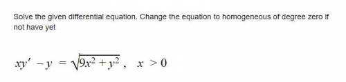 Solve the given differential equation