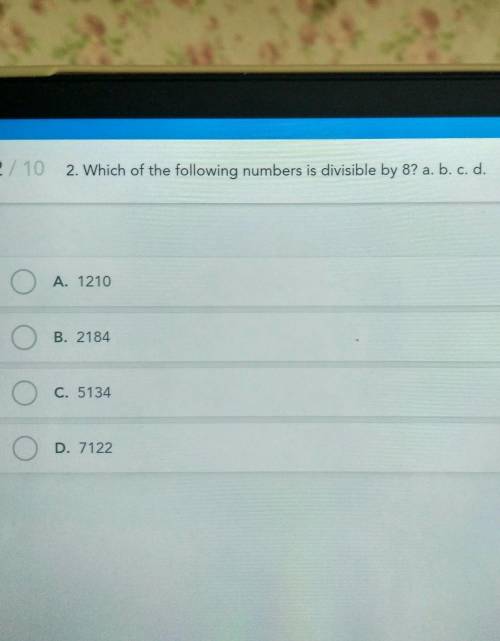 Which of the following number is divisible by 8?