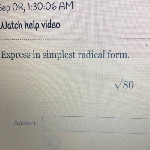 Simplest radical form