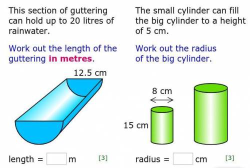 Volume of 2 different cylinders