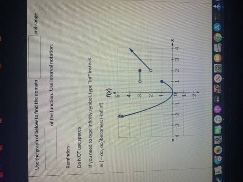 Please Help Quick! I need to find the domain and range of this function
