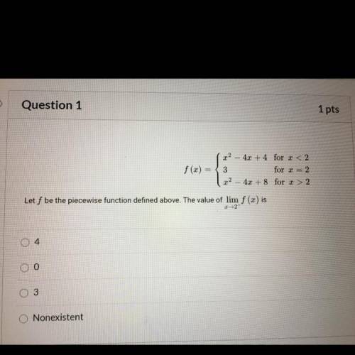 This a calculus question. I need help ASAP and an explanation would kindly be accepted. Thank you!