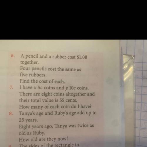Please help with this simultaneous equation you can use any method(Only number 6)