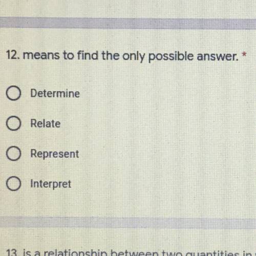 Means to find the only possible answer.