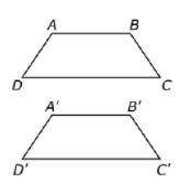 Below are the pre-image and image a trapezoid. Choose the name of the transformation used to create