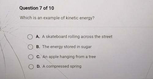 Which is an example of kinect energy