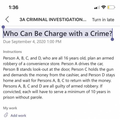 Who Can Be Charge with a Crime?