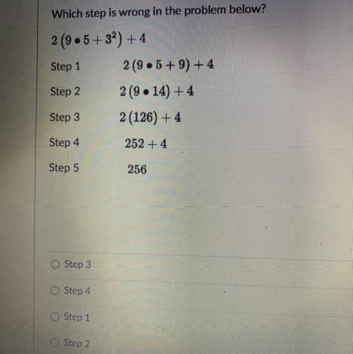 Which step is wrong in the problem below ?