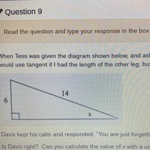Read the question and type your response in the box provided. Your response will be saved automatic