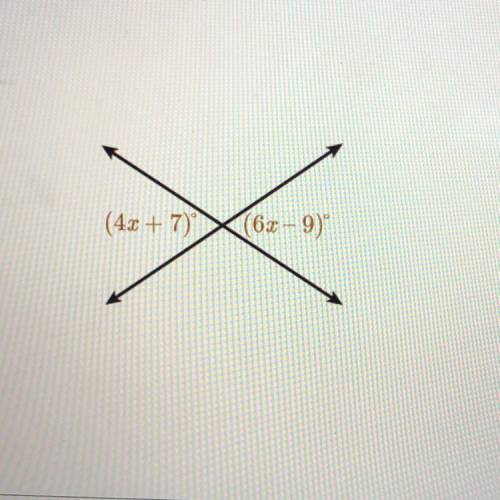 Determine the measure of the angle labeled (4x + 7)
I'm very confused please help ASAP