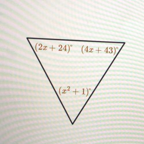 If the measures of the angles in the following triangle were listed in increasing order, which meas