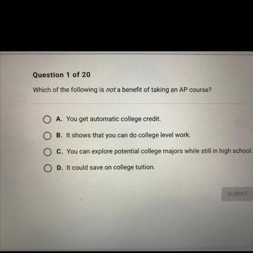 Which of the following is not a benefit of taking an AP course?