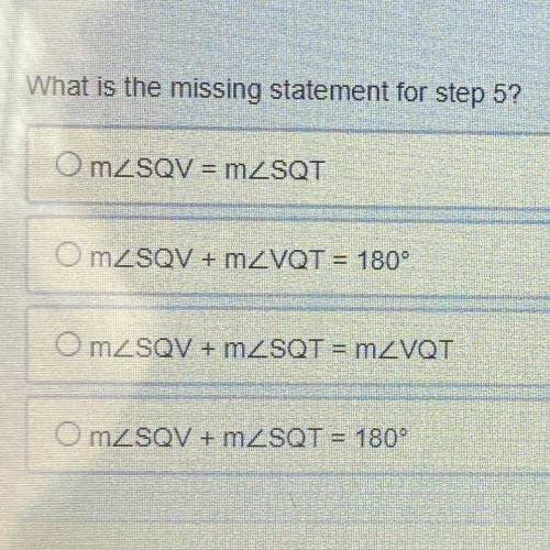 What is the missing statement for step 5?