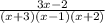 \frac{3x - 2}{(x + 3)(x - 1)(x + 2)}