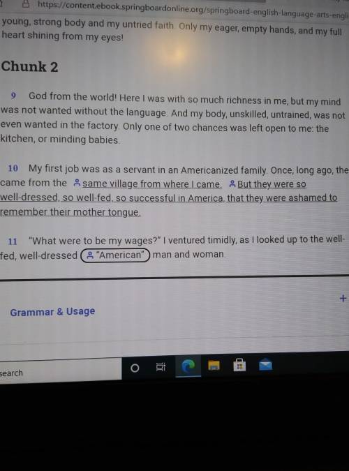 Help me please and thank u

What is an example of author's tone from chunk 2? Provide the textual