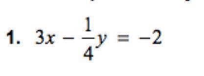 Solve equation for y Double pts