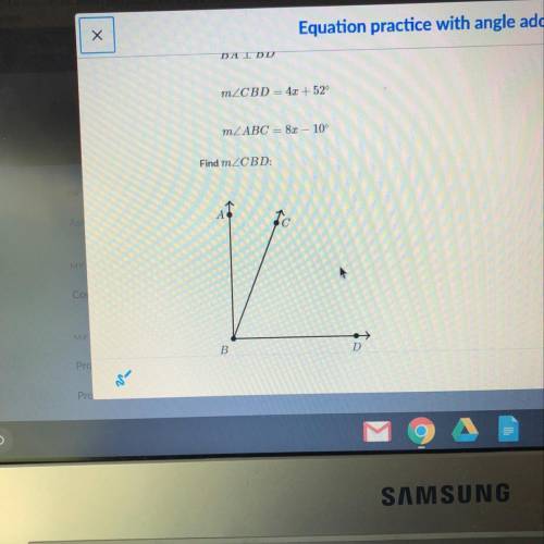 Need help asap its “equation practice with angle addition”