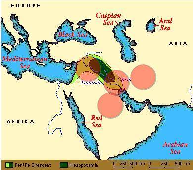 Based on your knowledge of the geography of ancient Mesopotamia, choose the two cities on the map t