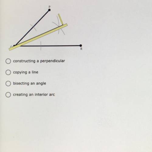 The picture shown represents the final step in a construction. Which construction does this picture